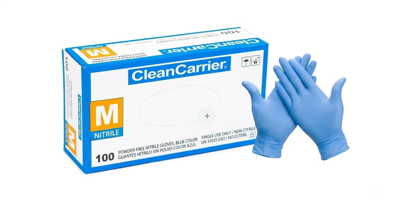 Guantes de Nitrilo Azul CleanCarrier
