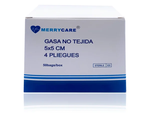 Gasa no tejida estéril MerryCare 5 × 5 cm